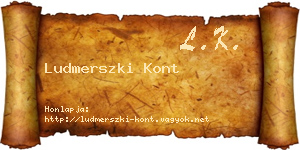 Ludmerszki Kont névjegykártya